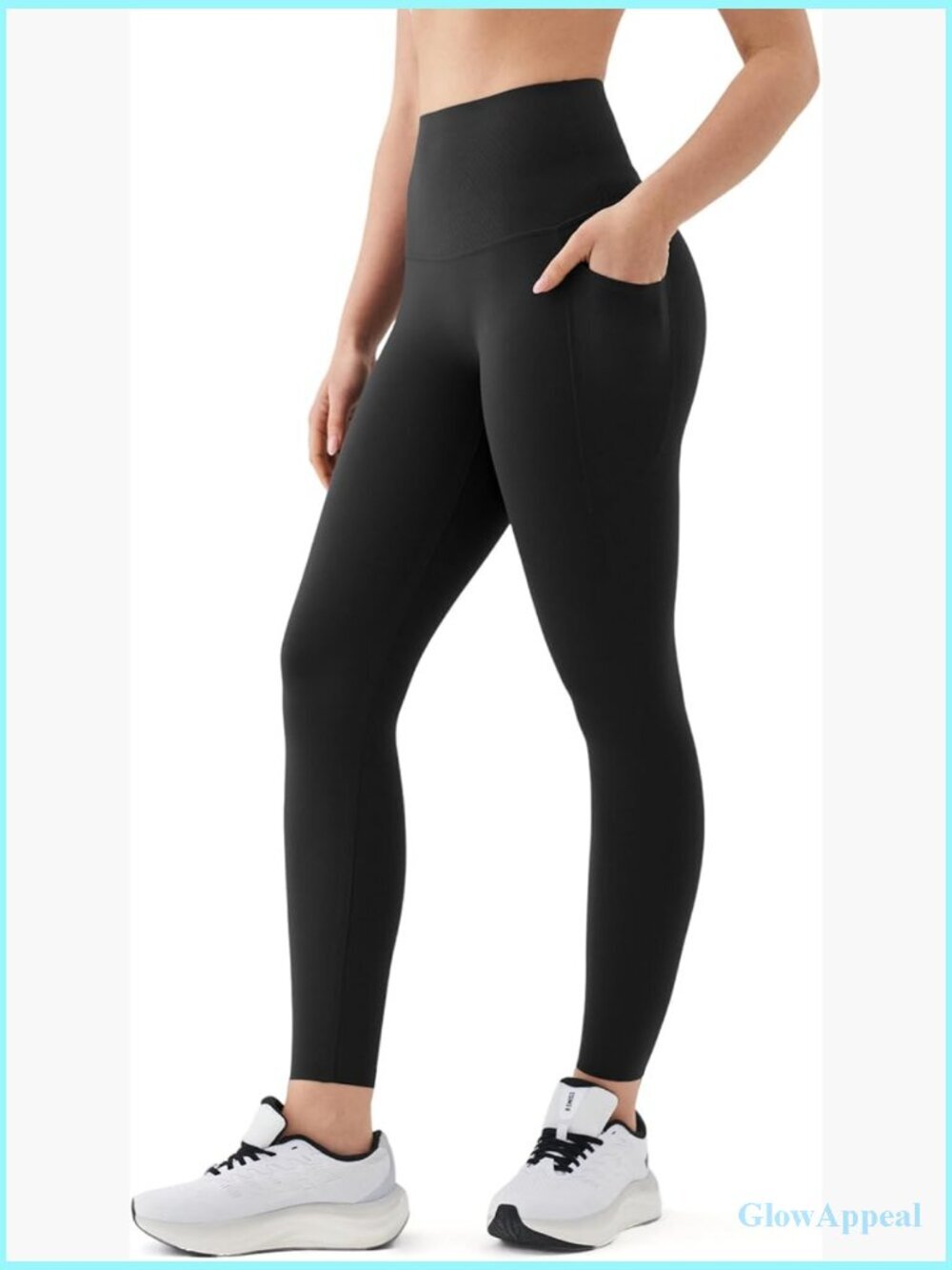 High Waist No Front Seam Yoga Leggings with Pockets